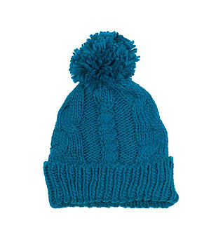 Зимна унисекс шапка в синьо снимка