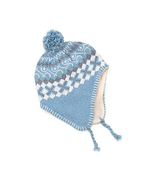 Светлосиня детска зимна шапка снимка