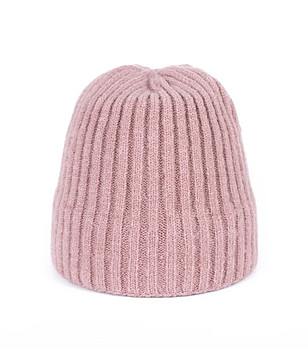Розова зимна унисекс шапка снимка