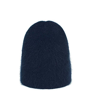 Дамска тъмносиня шапка снимка