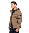Мъжко зимно яке в тъмнобежово от промазан плат Aron-3 снимка