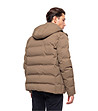 Мъжко зимно яке в тъмнобежово от промазан плат Aron-4 снимка