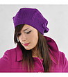 Лилава плетена барета Klara-2 снимка