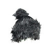 Дамска шапка в цвят графит с пух-1 снимка