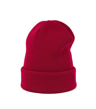 Унисекс тъмночервена шапка снимка