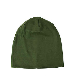 Unisex шапка в цвят маслина снимка