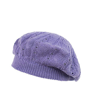 Дамска лилава ажурна барета снимка