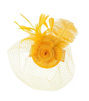 Фасинатор с цвете в жълто Michelle снимка