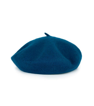 Тъмносиня unisex вълнена барета снимка