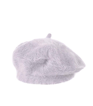 Пухкава дамска светлолилава барета с ангора снимка