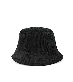 Черна унисекс шапка с памук снимка