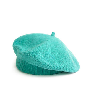 Дамска барета в тюркоаз с ангора снимка