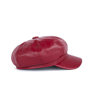 Дамски каскет в тъмночервено снимка