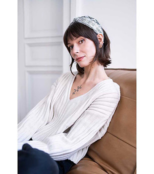 Диадема със змийски шарки в сиви нюанси Avalon снимка