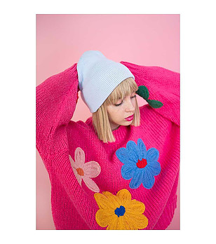 Светлосиня унисекс шапка снимка