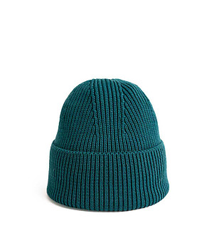 Тъмнозелена детска шапка от мерино снимка