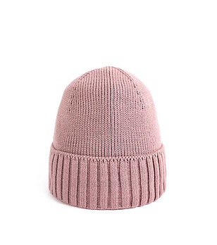 Унисекс шапка в сиво-розов нюанс снимка