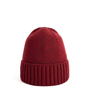 Тъмночервена унисекс шапка снимка