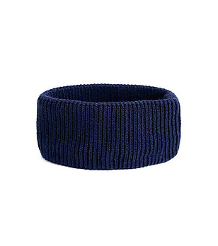 Лента за глава в тъмносиньо с оребрена плетка Śnieżnik снимка