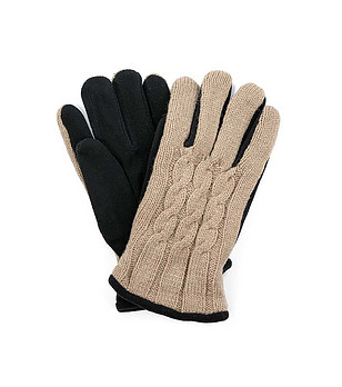 Мъжки ръкавици Adana в бежово и черно снимка