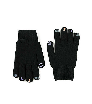 Детски ръкавици в черно Santis снимка