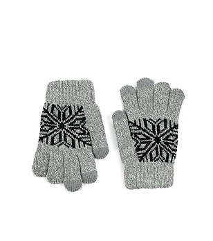 Светлосиви детски ръкавици Monterosa снимка