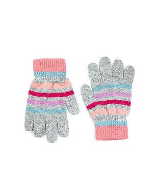 Детски ръкавици с пет пръста Fraser в сиво и розово снимка