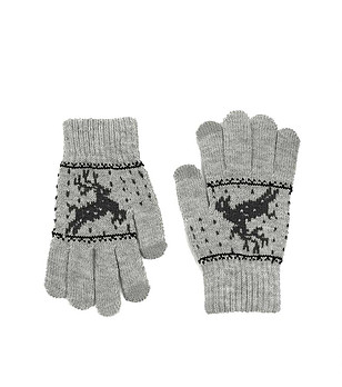 Сиви детски ръкавици Scandi с пет пръста снимка
