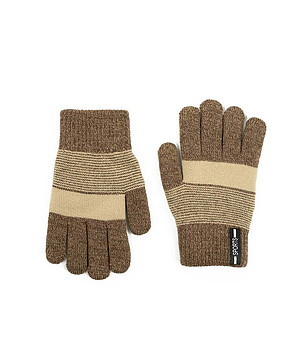 Кафяви детски ръкавици с 5 пръста Maroon снимка