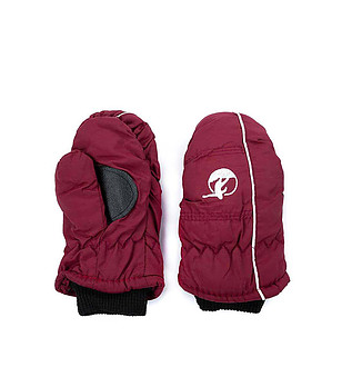 Детски ръкавици Norden в бургунд снимка