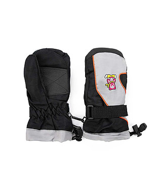 Детски ръкавици в черно и светлосиво Saterland снимка