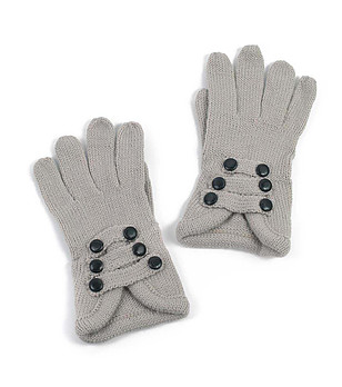 Светлосиви дамски ръкавици Delhi снимка