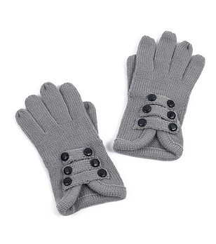 Сиви дамски ръкавици Delhi снимка