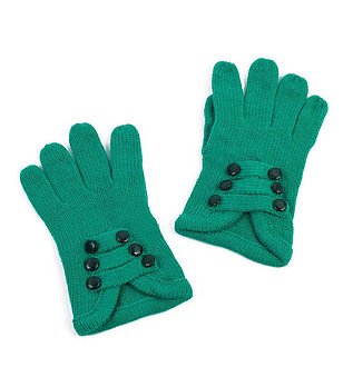 Дамски ръкавици Delhi в зелен нюанс снимка