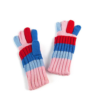 Дамски ръкавици в розово, синьо и червено Dżakarta снимка