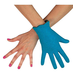 Сини дамски ръкавици Wełniane снимка