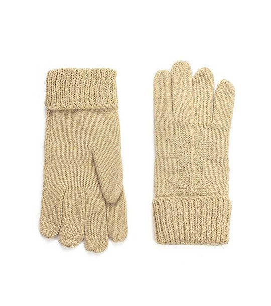 Дамски ръкавици с вълна Ufa в бежово снимка