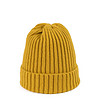 Класическа зимна шапка в цвят горчица-1 снимка