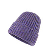 Класическа унисекс шапка в тъмнолилав меланж-2 снимка