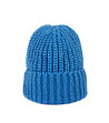 Синя зимна дамска шапка-1 снимка