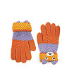 Детски ръкавици Winter Teddy в цвят виолетово и оранжево-1 снимка