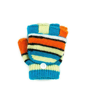 Детски ръкавици в синьо и оранжево Full Of Joy снимка
