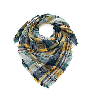 Многоцветен дамски шал на каре Radinora снимка