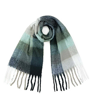 Unisex многоцветен шал с ресни снимка