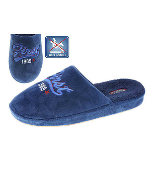 Детски сини чехли с декорация 1989 снимка