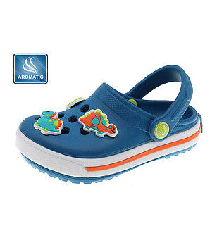 Детски тъмносини чехли с динозавърчета снимка