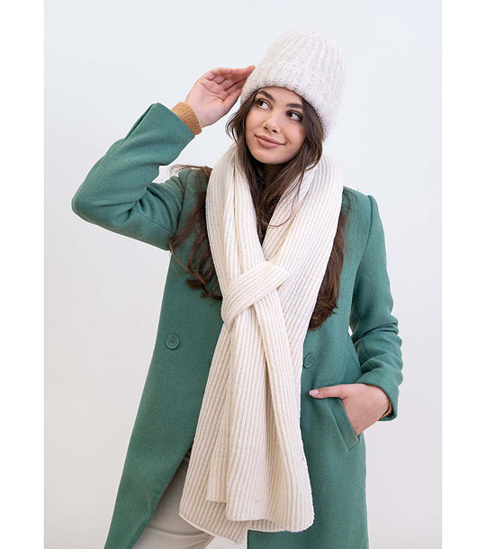 Унисекс шал в екрю снимка