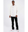 Мъжка риза в екрю с високо съдържание на памук-2 снимка