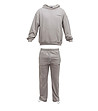 Памучен мъжки oversizе спортен комплект в сиво-3 снимка