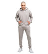 Светлосив мъжки памучен спортен комплект-2 снимка